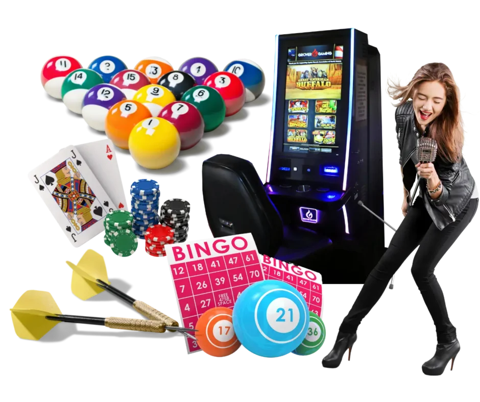 Games and entertainment at Stage Stop include billiards, darts, bingo, blackjack, electronic gaming and karaoke