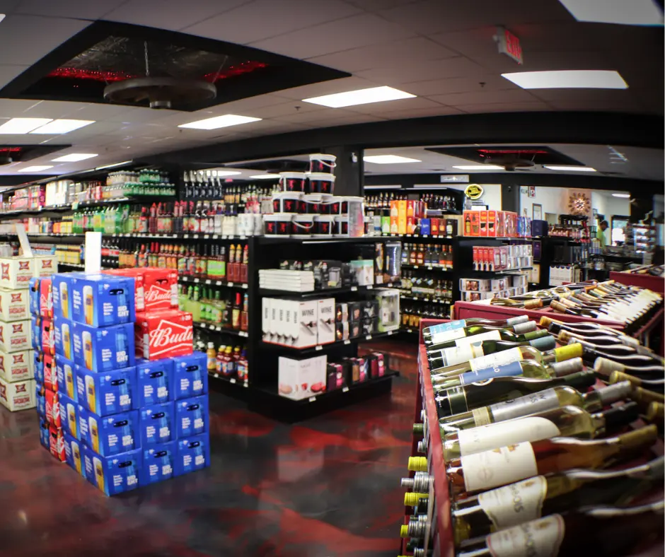 Stage Stop Liquors features aisles of beer, wine and spirits