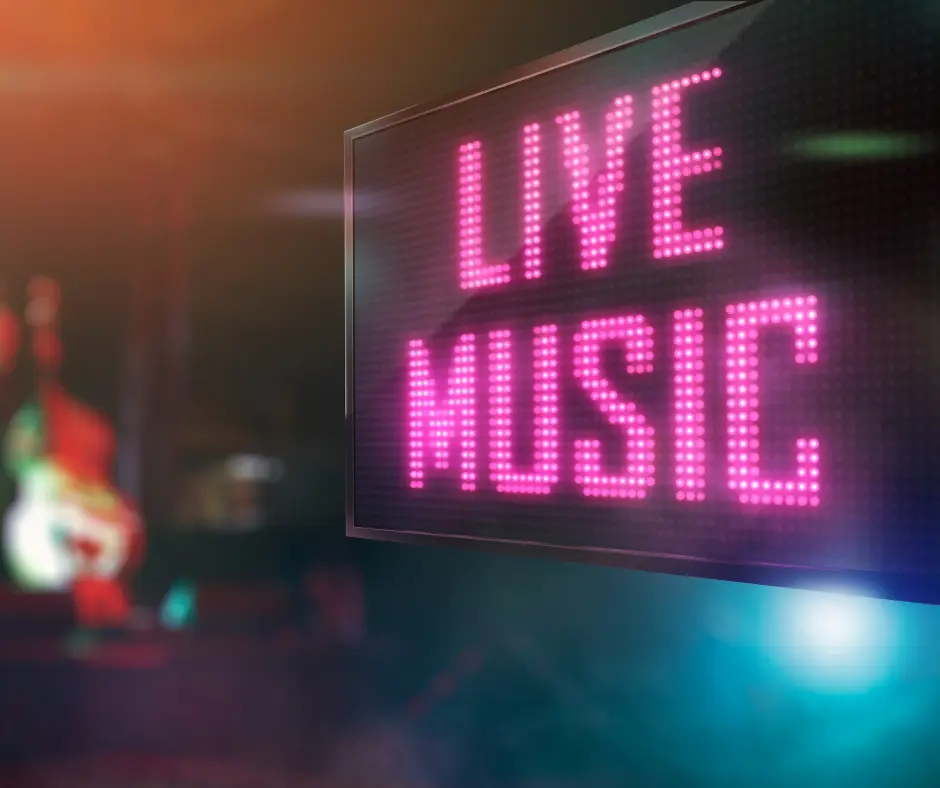 Live music sign